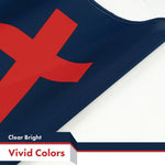 Load image into Gallery viewer, G128 Combo Pack: American USA Flag 3x5 Ft &amp; Christian Flag 3x5 Ft  Both LiteWeave Pro Series Printed 150D Polyester, 4 Corner Brass Grommets, Perfect For Balcony/Wall