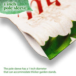 Load image into Gallery viewer, G128 Combo Pack: Garden Flag Stand Black 36 in x 16 in &amp; Garden Flag Winter Decoration Pinecone Bouquet 12x18 DoubleSided Blockout Fabric