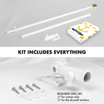 Load image into Gallery viewer, G128 Combo Pack: 6 Ft Tangle Free Spinning Flagpole (White) &amp; Rhode Island Flag 3x5 Ft Printed 150D Polyester, Brass Grommets (Flag Included) Aluminum Flag Pole