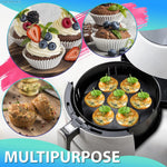 Load image into Gallery viewer, Air Fryer Muffin Pan   3.5 5.8L Compatible 7 Cup Tray Nonstick Silicone Muffin Pans for Baking Air Fryer Silicone Egg Mold with 7.09 x7.09 x0.28  Size   Easy Use and Smooth Cleaning Functionality