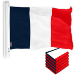 Load image into Gallery viewer, G128  5 Pack: Navy Blue NEW France French Flag  3x5 feet  Printed 150D  Indoor/Outdoor, Vibrant Colors, Brass Grommets, Quality Polyester, Much Thicker More Durable Than 100D 75D Polyester