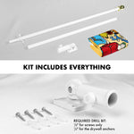 Load image into Gallery viewer, G128  6 Feet Tangle Free Spinning Flagpole (White) New Jersey Double Sided Brass Grommets Embroidered 3x5 ft (Flag Included) Aluminum Flag Pole