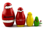 Load image into Gallery viewer, Matryoshka Babuska Russian Nesting Wooden Doll Christmas Story Santa 5 Pcs