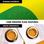 Load image into Gallery viewer, Combo Pack: 6 Ft Tangle Free Aluminum Spinning Flagpole (White) &amp; LGBT Progress Rainbow Pride Flag 3x5 Ft, LiteWeave Pro Series Printed 150D Polyester  Pole with Flag Included