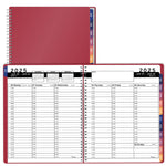 Load image into Gallery viewer, 2025 Appointment Book &amp; Planner 6.5x8.5 inch Maroon Color Large Tabbed Daily