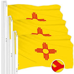 Load image into Gallery viewer, New Mexico NM State Flag 3x5 Ft 3Pack Embroidered Polyester By G128