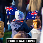 Load image into Gallery viewer, G128 24 Pack Handheld Australia Australian Stick Flags  12x18 In  Printed 150D Polyester, Country Flag, Solid Wooden Stick, Spear Gold Tip