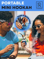 Load image into Gallery viewer, Silver Blue Portable Hookah Set Mini Kit Mini Hookah Small Set For Travel Car