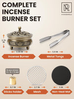 Load image into Gallery viewer, Premium Charcoal Incense Burner for Frankincense Resin Cones Incense Sticks for Home and Church Use Decorative Bakhoor Brass Incense Burner Provides Clean Burning Aroma and Spiritual Atmosphere