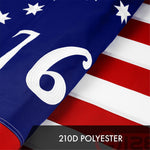 Load image into Gallery viewer, G128 3 Pack: Bennington 76 Flag  3x5 Ft  ToughWeave Series Embroidered 300D Polyester  Historical Flag, Embroidered Design, Indoor/Outdoor, Brass Grommets