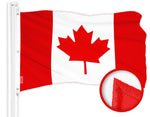 Load image into Gallery viewer, G128 Combo Pack: American USA Flag 6x10 Ft &amp; Canada Canadian Flag 6x10 Ft  Both ToughWeave Series Embroidered 300D Polyester, Embroidered Design, Indoor/Outdoor, Brass Grommets