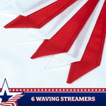 Load image into Gallery viewer, G128 10Pack: American USA Windsock  60 Inch  Embroidered 210D Polyester, Patriotic Hanging Decoration