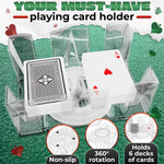 Load image into Gallery viewer, Canasta Card Holder   6 Deck Plastic Revolving Card Game Holder Playing Cards Tray Rotating 360° Organizes Multiple Decks for Canasta Poker and More  Lightweight Durable with Smooth Rotation