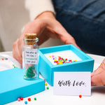 Load image into Gallery viewer, Anniversary Present for Her &amp; Him Valentines Day Romantic Gift to Boyfriend Girlfriend Message I Love You Gifts Wife Husband (Snake I Sssssstill Love You In Teal Gift Box)