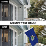 Load image into Gallery viewer, G128 Combo Pack: 6 Ft Tangle Free Aluminum Spinning Flagpole (White) &amp; Maine ME State Flag 3x5 Ft, LiteWeave Pro Series Printed 300D Polyester  Pole with Flag Included
