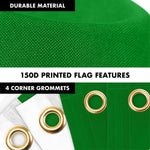 Load image into Gallery viewer, G128 Combo Pack: 6 Ft Tangle Free Aluminum Spinning Flagpole (White) &amp; Italy Italian Flag 3x5 Ft, LiteWeave Pro Series Printed 150D Polyester, 4 Corner Brass Grommets  Pole with Flag Included