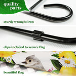 Load image into Gallery viewer, G128 Combo Pack: Garden Flag Stand Black 36 in x 16 in &amp; Garden Flag Summer Decoration Welcome Bird with Fruit Wreath 12x18 DoubleSided Blockout Fabric