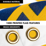 Load image into Gallery viewer, G128 Combo Pack: 6 Ft Tangle Free Spinning Flagpole (Silver) &amp; Rhode Island Flag 3x5 Ft Printed 150D Polyester, Brass Grommets (Flag Included) Aluminum Flag Pole