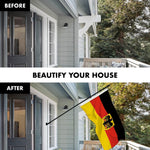 Load image into Gallery viewer, G128 Combo Pack: Flag Pole 6 FT Black Tangle Free &amp; Germany German Ensign Flag 3x5 FT Printed 150D Polyester