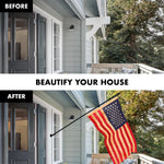 Load image into Gallery viewer, G128 Combo Pack: 6 Ft Tangle Free Aluminum Spinning Flagpole (Black) &amp; USA TeaStained Flag 3x5 Ft, ToughWeave Pro Series Embroidered 420D Polyester  Pole with Flag Included