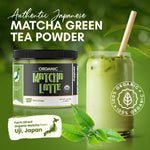 Load image into Gallery viewer, Organic Matcha Latte Pure Japanese Tea Blend with Ashwagandha Vanilla 4.68 oz