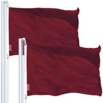 Load image into Gallery viewer, Solid Burgundy Color Flag 3x5 Ft 2Pack Printed 150D Polyester