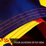 Load image into Gallery viewer, Arizona AZ State Flag 3x5 Ft 5Pack Doublesided Embroidered Polyester By G128
