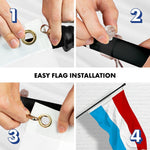 Load image into Gallery viewer, G128 Combo Pack: 6 Ft Tangle Free Aluminum Spinning Flagpole (Black) &amp; Luxembourg Luxembourgers Flag  3x5 Ft LiteWeave Pro Series Printed 150D Polyester  Pole with Flag Included