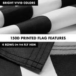 Load image into Gallery viewer, Combo Pack: 6 Feet Tangle Free Spinning Flagpole (White) Black Lives Matter (Black/White) Flag 3x5 ft Printed 150D Brass Grommets (Flag Included) Aluminum Flag Pole