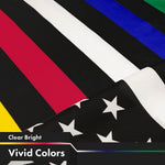 Load image into Gallery viewer, Thin Line Civil Services Flag 3x5 Ft Printed 150D Polyester Duty and Honor Flag