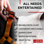 Load image into Gallery viewer, WAUDOG Waterproof Dog Harness Adjustable Dog Harness for Large Dogs Small and Medium Dogs Heavy Duty Dog Harness with Durable Metal Clasp and QR Dog Tag Boy &amp; Girl Dog Harness Orange (16 22in)
