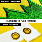 Load image into Gallery viewer, G128 Flag Pole 5 FT White Tangle Free &amp; Gadsden Flag 2.5x4 FT Combo Embroidered Spun Polyester