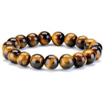 Load image into Gallery viewer, Genuine Tiger Eye Bracelet 10mm Natural Yellow Brown Tiger's eye Yoga Bracelets