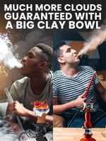 Load image into Gallery viewer, Hookah Set 2 Hose Black 12 inch Hookah 50 Foil Bowl 10 Tips 2 Mouthpieces Tongs