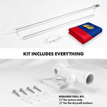 Load image into Gallery viewer, Combo Pack 6 Ft Tangle Free Aluminum Spinning Flagpole and Liechtenstein Flag