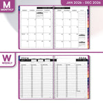 Load image into Gallery viewer, 2026 Appointment Book Planner 8.5 x 11 inch Large Magenta Tabbed Daily Hourly Weekly Planner Schedule Book 15 Minute time Slots Business &amp; Personal Planner Jan 2026 Dec 2026