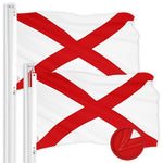 Load image into Gallery viewer, G128 2 Pack: Alabama AL State Flag  3x5 Ft  ToughWeave Series Embroidered 300D Polyester  Embroidered Design, Indoor/Outdoor, Brass Grommets