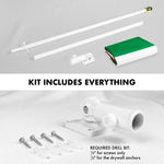 Load image into Gallery viewer, G128  6 Feet Tangle Free Spinning Flagpole (White) Italy Brass Grommets Printed 3x5 ft (Flag Included) Aluminum Flag Pole