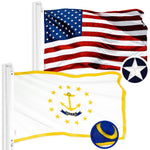 Load image into Gallery viewer, Combo Pack American USA Flag 2.5x4 Ft and Rhode Island RI State Flag 2.5x4 Ft