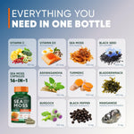 Load image into Gallery viewer, Powerful 20000mg Blend of Irish Sea Moss 60 Capsules 30 Day Supply Black Seed