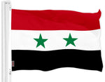 Load image into Gallery viewer, G128 Combo Pack: American USA Flag 3x5 Ft &amp; Syria Syrian Flag 3x5 Ft  Both LiteWeave Pro Series Printed 150D Polyester, Brass Grommets
