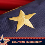 Load image into Gallery viewer, G128 2 Pack: American USA TeaStained Windsock  60 Inch  Embroidered 420D Polyester  Patriotic Decor, Embroidered Design, Indoor/Outdoor, Brass Grommets