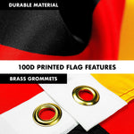 Load image into Gallery viewer, G128  6 Feet Tangle Free Spinning Flagpole (White) Germany Brass Grommets Printed 3x5 ft (Flag Included) Aluminum Flag Pole