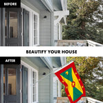 Load image into Gallery viewer, G128 Combo Pack: 6 Ft Tangle Free Aluminum Spinning Flagpole (Silver) &amp; Grenada Grenadian Flag 3x5 Ft, LiteWeave Pro Series Printed 150D Polyester  Pole with Flag Included