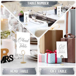 Load image into Gallery viewer, Silver Table Numbers 1 30 for Wedding Reception Silver Foil Table Number Cards 4x6 in with Head &amp; Gift Table Restaurant Table Numbers Wedding Numbers for Tables Card Stock Wedding Table Numbers