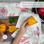 Load image into Gallery viewer, The Fine Living Co. 100% Cotton Kitchen Towels Set of 2 18 x 28 inches Hello Bird Printed Dish Towels Hand Towels Boho Tea Towels Multifunctional Stylish Absorbent Quick Dry Soft