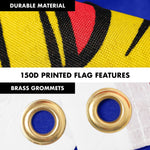 Load image into Gallery viewer, G128 Combo Pack: 6 Ft Tangle Free Aluminum Spinning Flagpole (Black) &amp; Russia Russian Ensign Flag 3x5 Ft, LiteWeave Pro Series Printed 150D Polyester  Pole with Flag Included