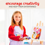 Load image into Gallery viewer, Paint Set for Kids Premium Art Supplies for Boys &amp; Girls 27 Piece Washable Paint Set Includes Canvas Panels Paint Brushes Kids Apron Tabletop Art Easel &amp; Storage Travel Bag