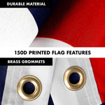 Load image into Gallery viewer, G128 Combo Pack: 5 Ft Tangle Free Aluminum Spinning Flagpole (Black) &amp; American USA Flag 2x3 Ft, LiteWeave Pro Series Printed 150D Polyester  Pole with Flag Included