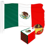 Load image into Gallery viewer, G128 5 Pack: Mexico Mexican Flag  2x3 Ft  ToughWeave Series Embroidered 300D Polyester  Country Flag, Embroidered Design, Indoor/Outdoor, Brass Grommets